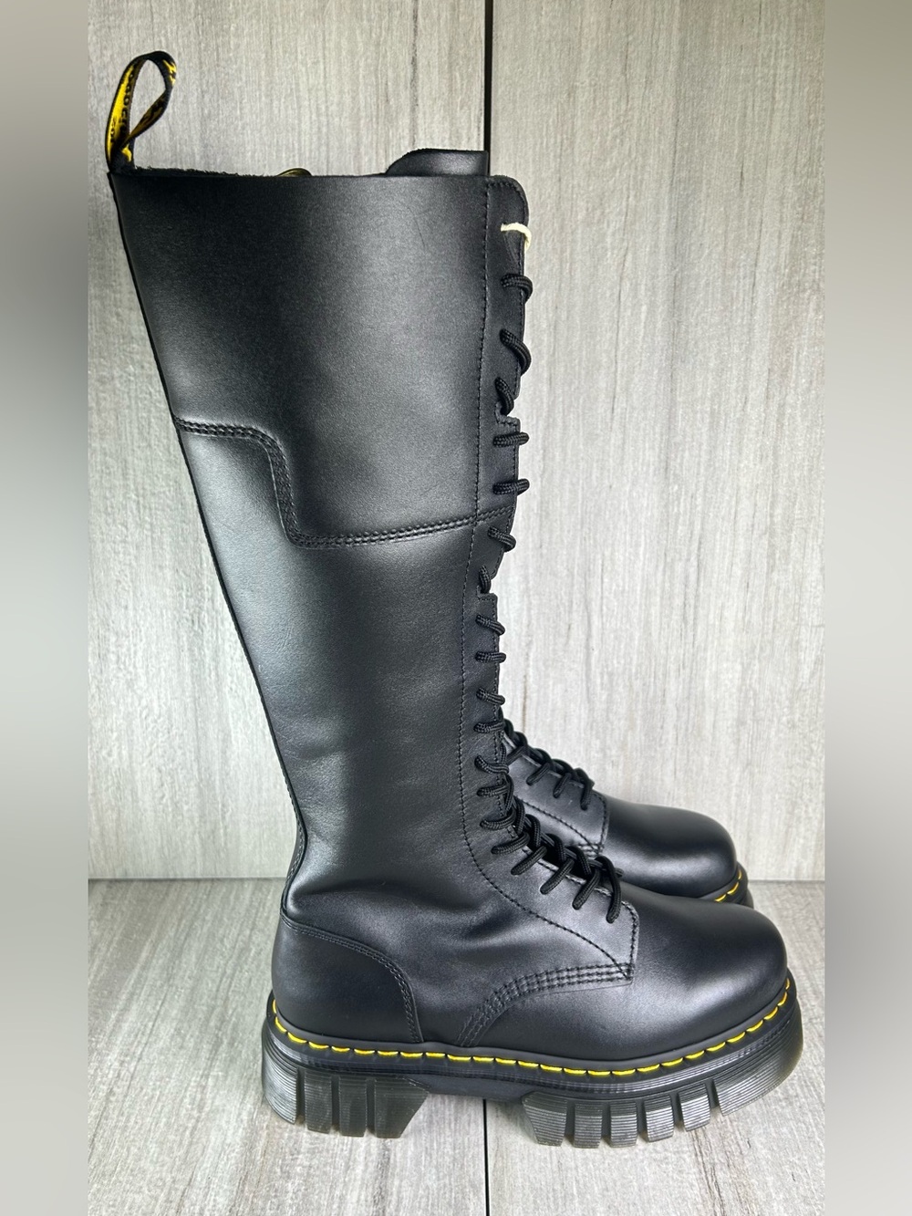 NEW Dr. Martens Docs Audrick 20-Eye Tall Knee High Combat Boot Women’s Size 10